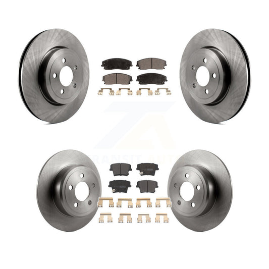 Brake Rotor And Semi-Metallic Pad Front Rear Kit For Dodge Charger RWD with 3.6L