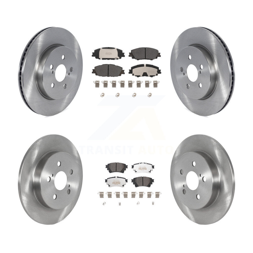 Disc Brake Rotors And Semi-Metallic Pads Front Rear Kit For Toyota Corolla