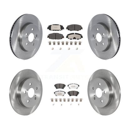 Disc Brake Rotors And Semi-Metallic Pads Front Rear Kit For Toyota Corolla