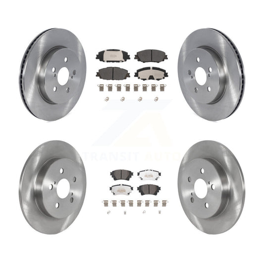 Disc Brake Rotors And Semi-Metallic Pads Front Rear Kit For Toyota Corolla