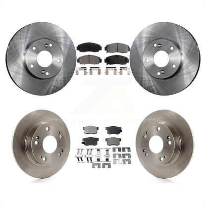 Disc Brake Rotors And Semi-Metallic Pads Front Rear Kit For Honda Accord
