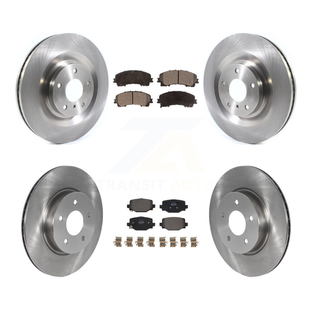Disc Brake Rotors And Semi-Metallic Pads Front Rear Kit For INFINITI QX50 QX55