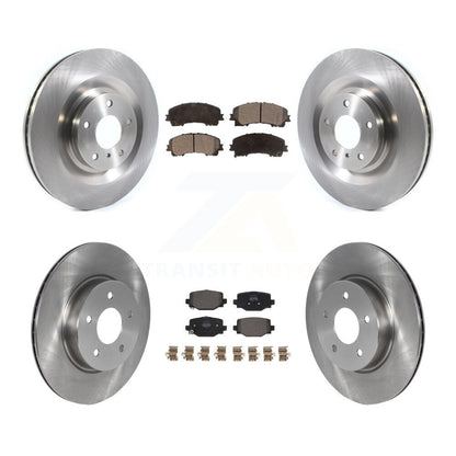 Disc Brake Rotors And Semi-Metallic Pads Front Rear Kit For INFINITI QX50 QX55