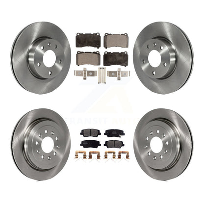 Disc Brake Rotor And Semi-Metallic Pad Front Rear Kit For 2019 Cadillac ATS Base