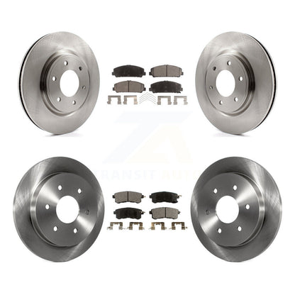 Brake Rotors Semi-Metallic Pad Front Rear Kit For Nissan Armada With Solid Rotor