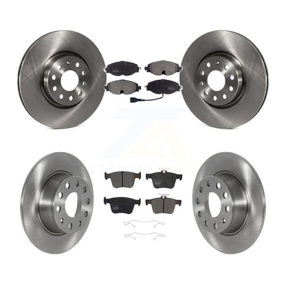 Brake Rotor & Semi-Metallic Pad Front Rear Kit For 2022-2023 Volkswagen Taos FWD