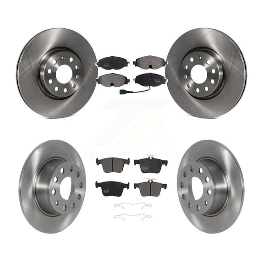 Brake Rotor & Semi-Metallic Pad Front Rear Kit For 2022-2023 Volkswagen Taos FWD