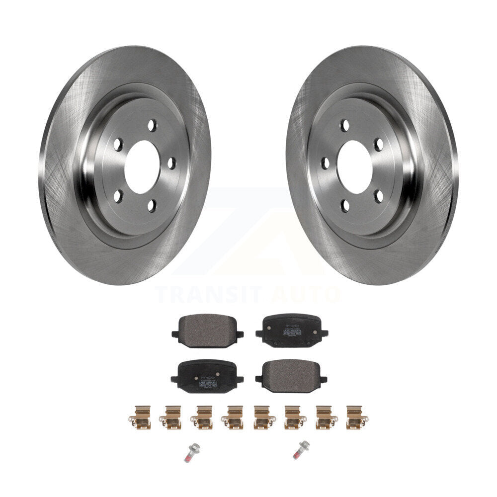 Brake Rotor And Semi-Metallic Pad Rear Kit For 2022-2024 Ford Explorer 3.0L/2.3L