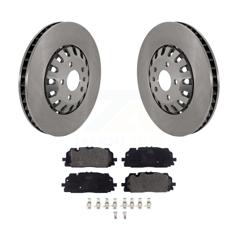 Brake Rotor & Semi-Metallic Pad Front Kit For Audi Q7 Q8 A6 Quattro A7 Sportback