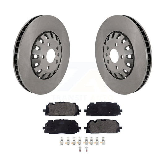 Brake Rotor & Semi-Metallic Pad Front Kit For Audi Q7 Q8 A6 Quattro A7 Sportback