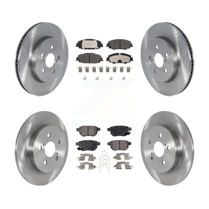Disc Brake Rotor & Semi-Metallic Pad Front Rear Kit For 2019 Toyota Corolla 2.0L