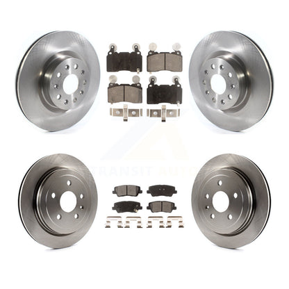 Disc Brake Rotors And Semi-Metallic Pads Front Rear Kit For Cadillac CTS