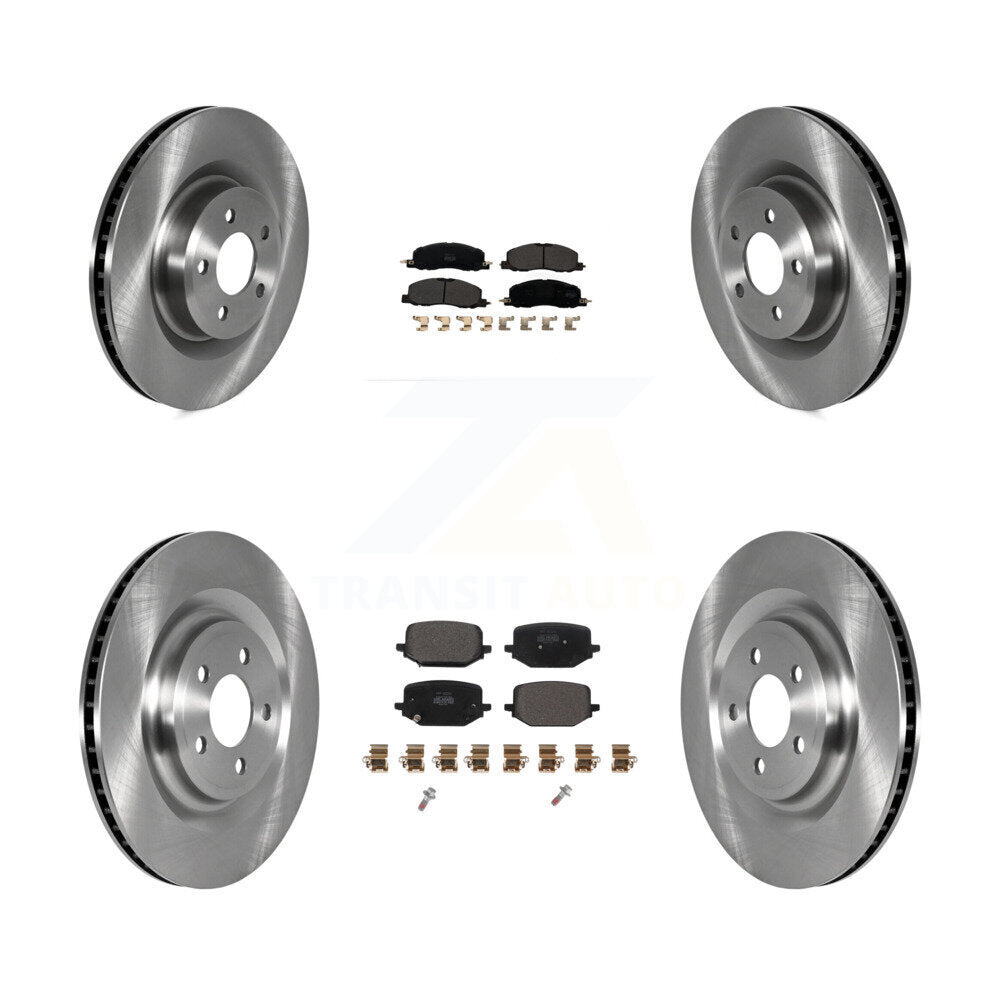 Disc Brake Rotors And Semi-Metallic Pads Front Rear Kit For Lincoln Aviator