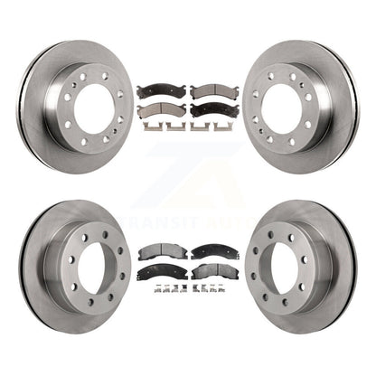 Disc Brake Rotor And Semi-Metallic Pad Front Rear Kit For Chevrolet Express 4500