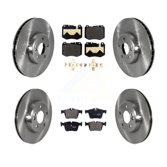 Brake Rotor & Semi-Metallic Pad Front Rear Kit For Mercedes-Benz C300 C400 C350e