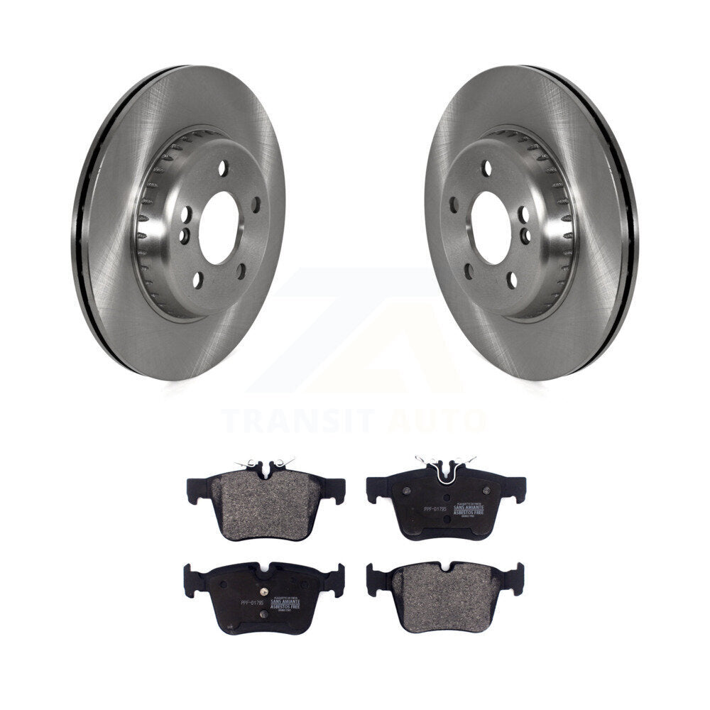 Disc Brake Rotors & Semi-Metallic Pad Rear Kit For Mercedes-Benz C300 C400 C350e