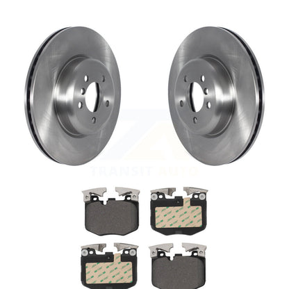 Brake Rotors Semi-Metallic Pad Front Kit For BMW 330i With Blue Painted Calipers