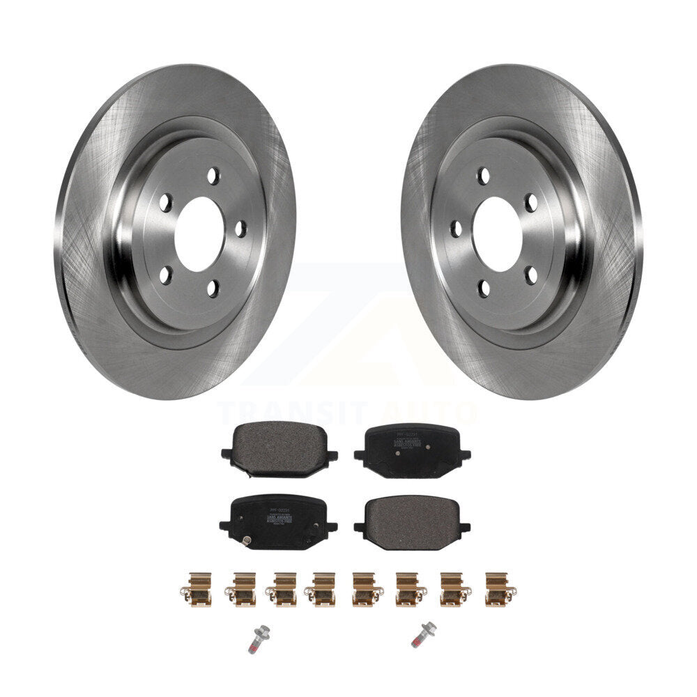 Disc Brake Rotor And Semi-Metallic Pad Rear Kit For 2022-2024 Ford Explorer 2.3L