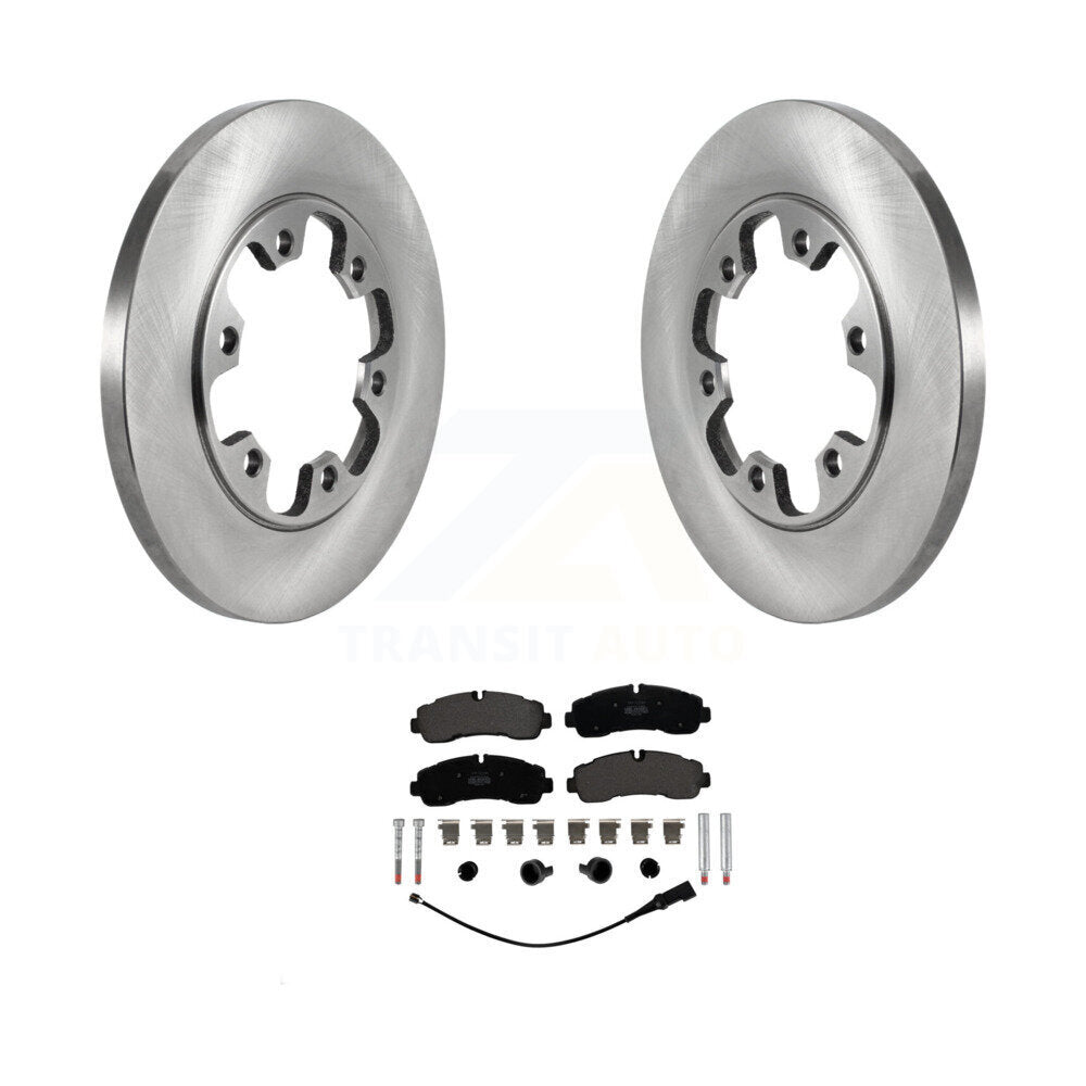 Disc Brake Rotors And Semi-Metallic Pads Rear Kit For Ford Transit-350 HD AWD