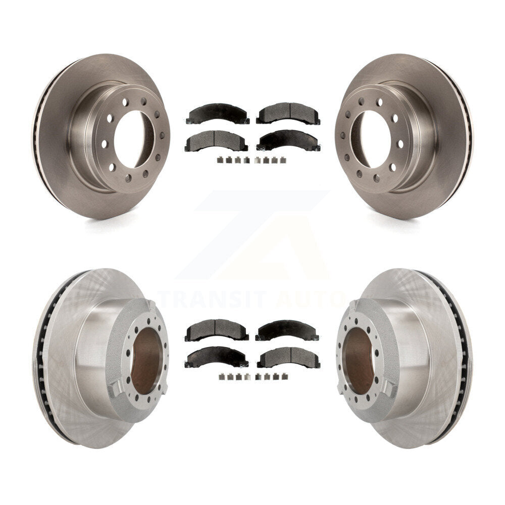 Brake Rotor & Semi-Metallic Pad Front Rear Kit For Ram Dodge Sterling Truck 4500