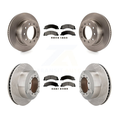 Brake Rotor & Semi-Metallic Pad Front Rear Kit For Ram Dodge Sterling Truck 4500