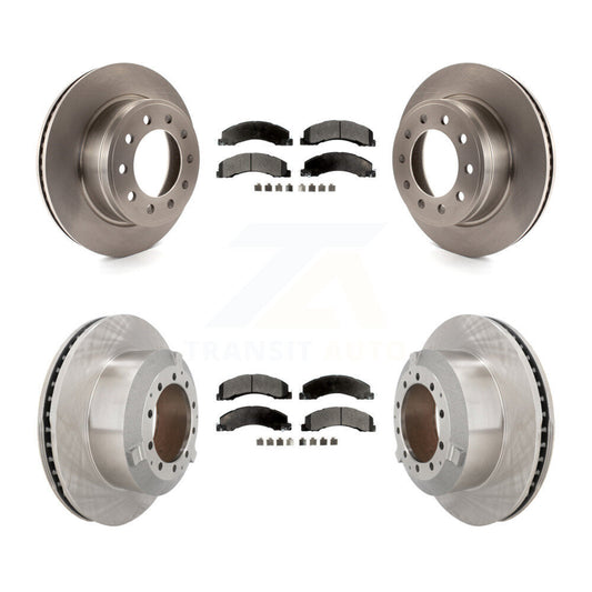Brake Rotor & Semi-Metallic Pad Front Rear Kit For Ram Dodge Sterling Truck 4500