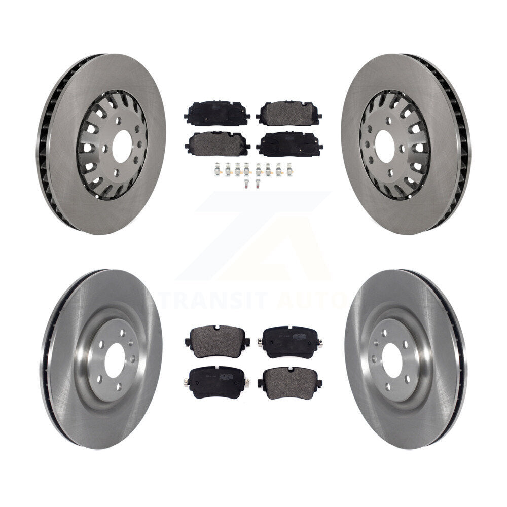 Disc Brake Rotors & Semi-Metallic Pad Front Rear Kit For 2019 Audi Q8 A8 Quattro