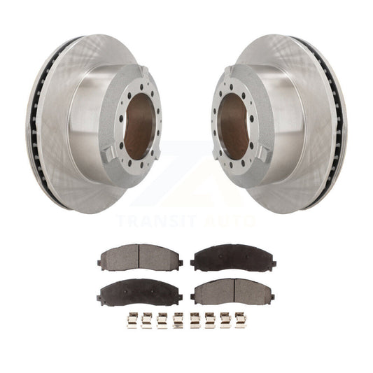 Brake Rotor & Semi-Metallic Pad Rear Kit For Ford F-350 Super Duty Cab Chassis