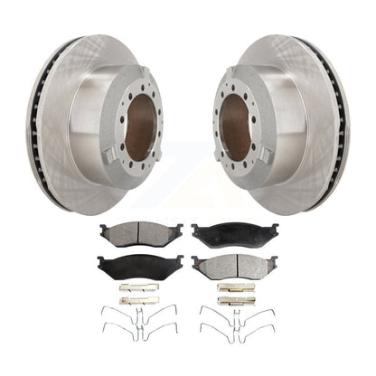 Brake Rotor Semi-Metallic Pad Rear Kit For Ford F-450 Super Duty F-550 TerraStar