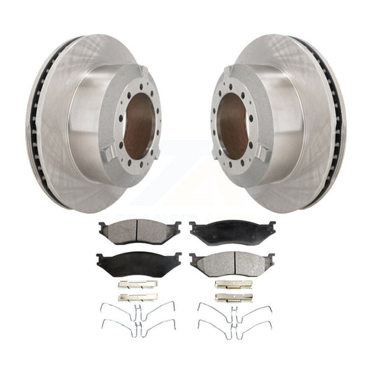 Brake Rotor Semi-Metallic Pad Rear Kit For Ford F-450 Super Duty F-550 TerraStar