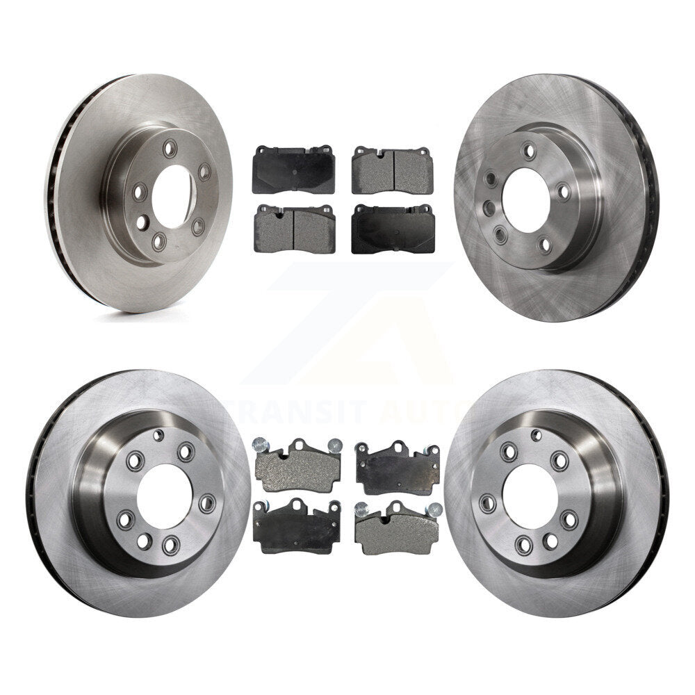 Disc Brake Rotor & Semi-Metallic Pad Front Rear Kit (6Pc) For Volkswagen Touareg