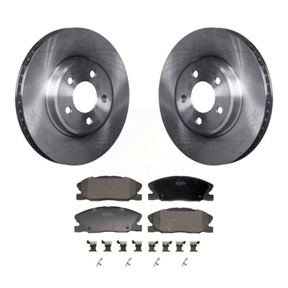 Brake Rotor And Semi-Metallic Pad Front Kit For 2014 Dodge Charger RWD with 3.6L