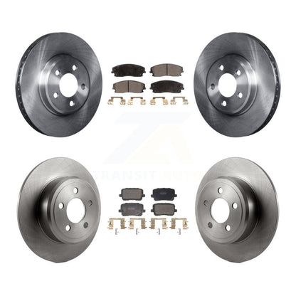 Brake Rotors Semi-Metallic Pad Front Rear Kit For 14 Dodge Charger RWD with 3.6L