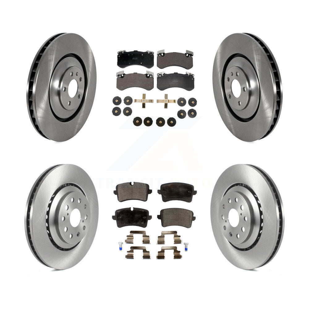 Disc Brake Rotors And Semi-Metallic Pads Front Rear Kit For Audi S8 S7