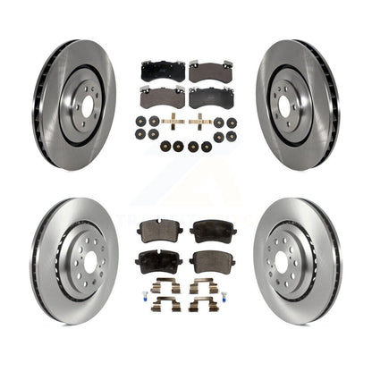 Disc Brake Rotors And Semi-Metallic Pads Front Rear Kit For Audi S8 S7