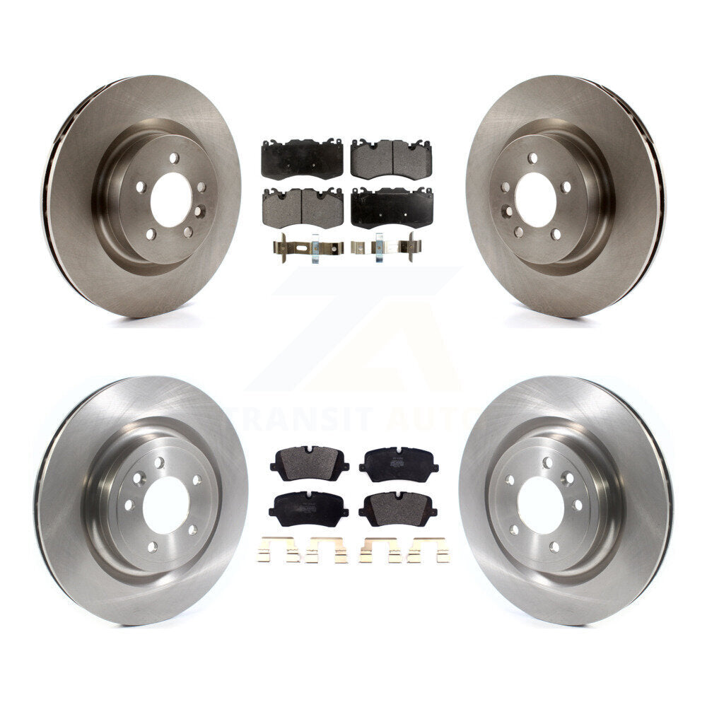 Disc Brake Rotor Semi-Metallic Pad Front Rear Kit For 2016 Land Rover Range 3.0L