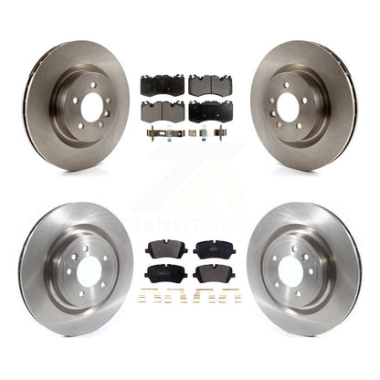 Disc Brake Rotor Semi-Metallic Pad Front Rear Kit For 2016 Land Rover Range 3.0L