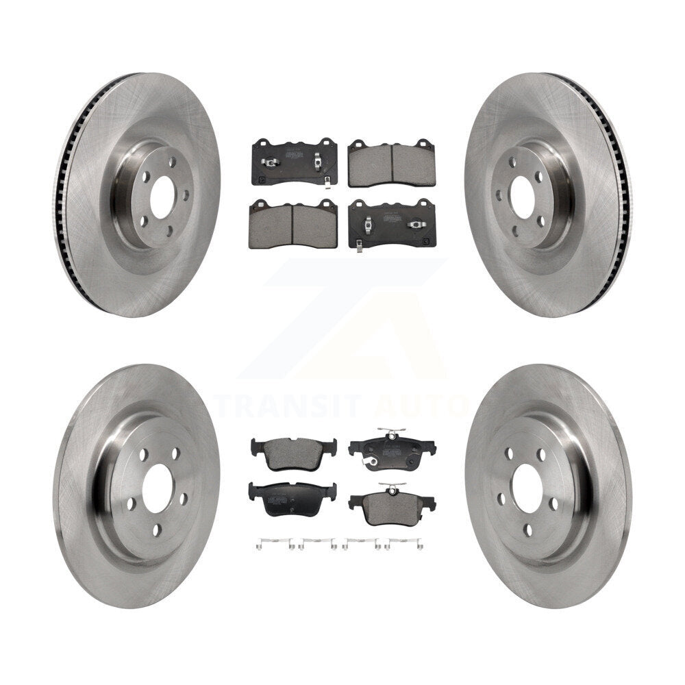 Disc Brake Rotors And Semi-Metallic Pads Front Rear Kit For Ford Mustang Mach-E