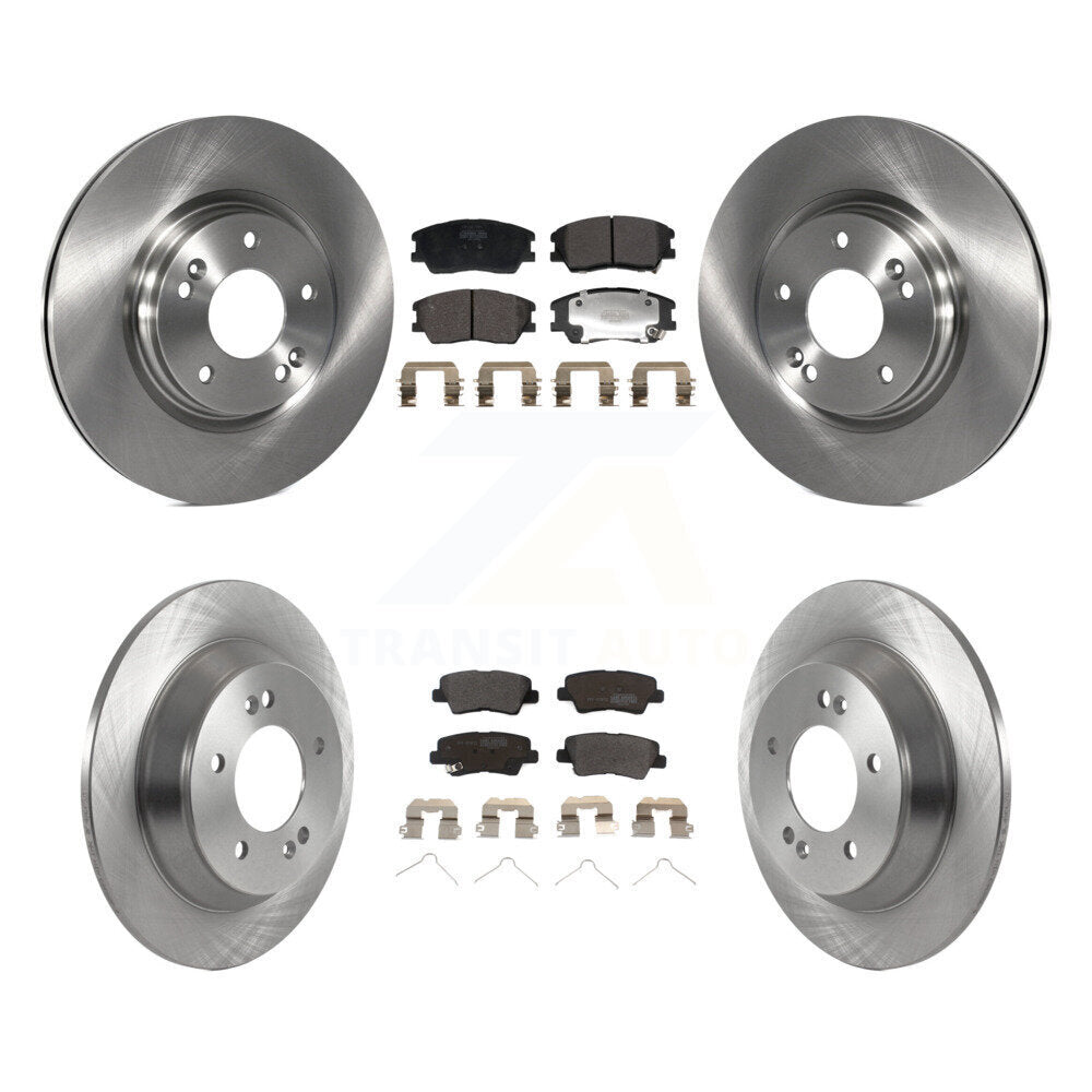 Brake Rotor Semi-Metallic Pad Front Rear Kit For Kia Soul 1.6L with Turbocharged