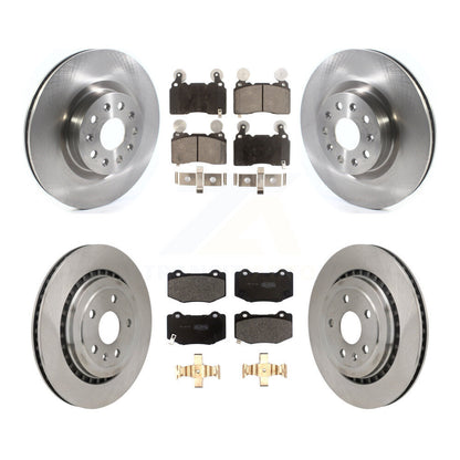 Brake Rotor & Semi-Metallic Pad Front Rear Kit For Chevrolet Camaro SS with 6.2L
