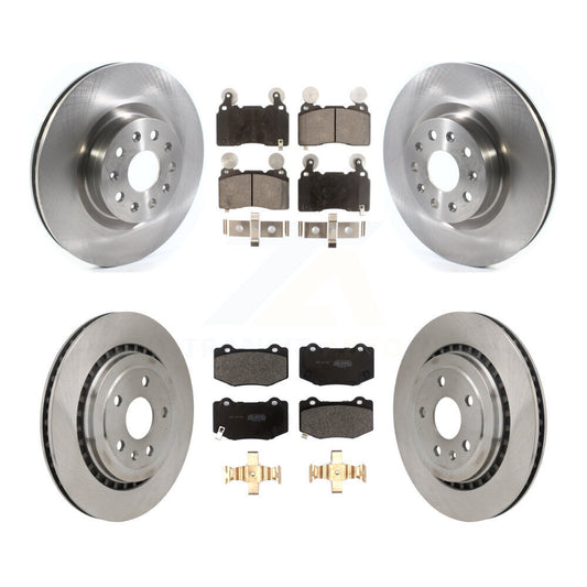 Brake Rotor & Semi-Metallic Pad Front Rear Kit For Chevrolet Camaro SS with 6.2L