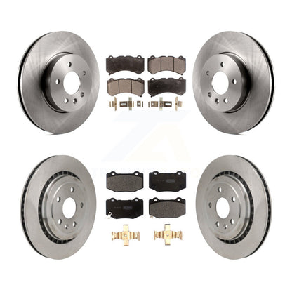 Disc Brake Rotors And Semi-Metallic Pads Front Rear Kit For Cadillac ATS V