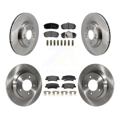 Brake Rotor & Semi-Metallic Pad Front Rear Kit For Hyundai Sonata Kia Niro EV K5