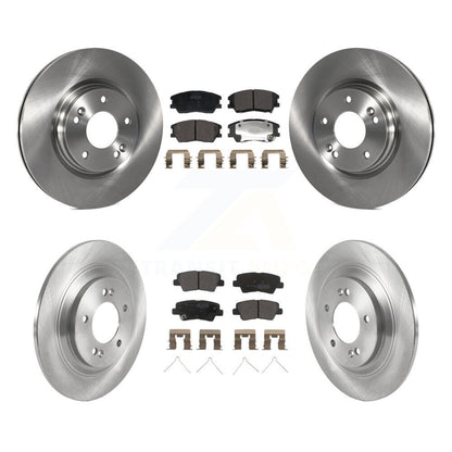 Disc Brake Rotors And Semi-Metallic Pad Front Rear Kit For 2020-2023 Kia Soul EV