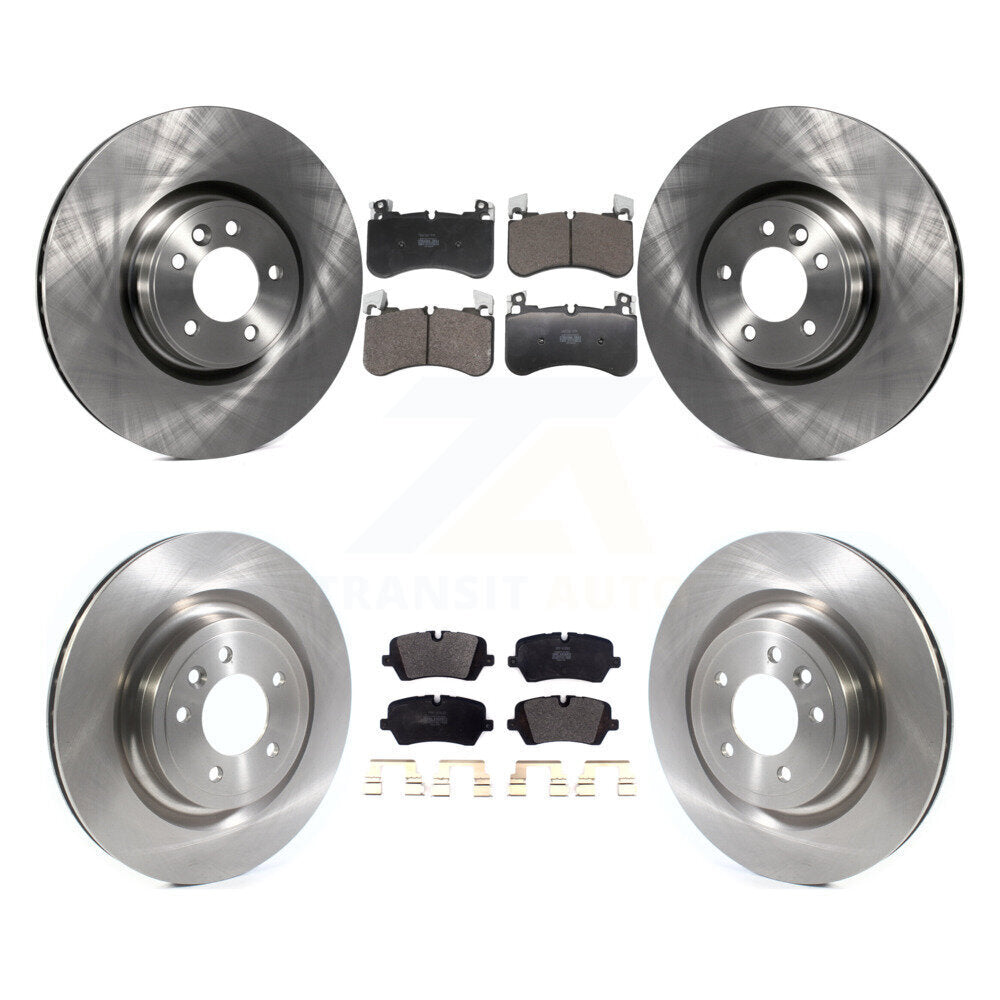 Disc Brake Rotors And Semi-Metallic Pads Front Rear Kit For Land Rover Range