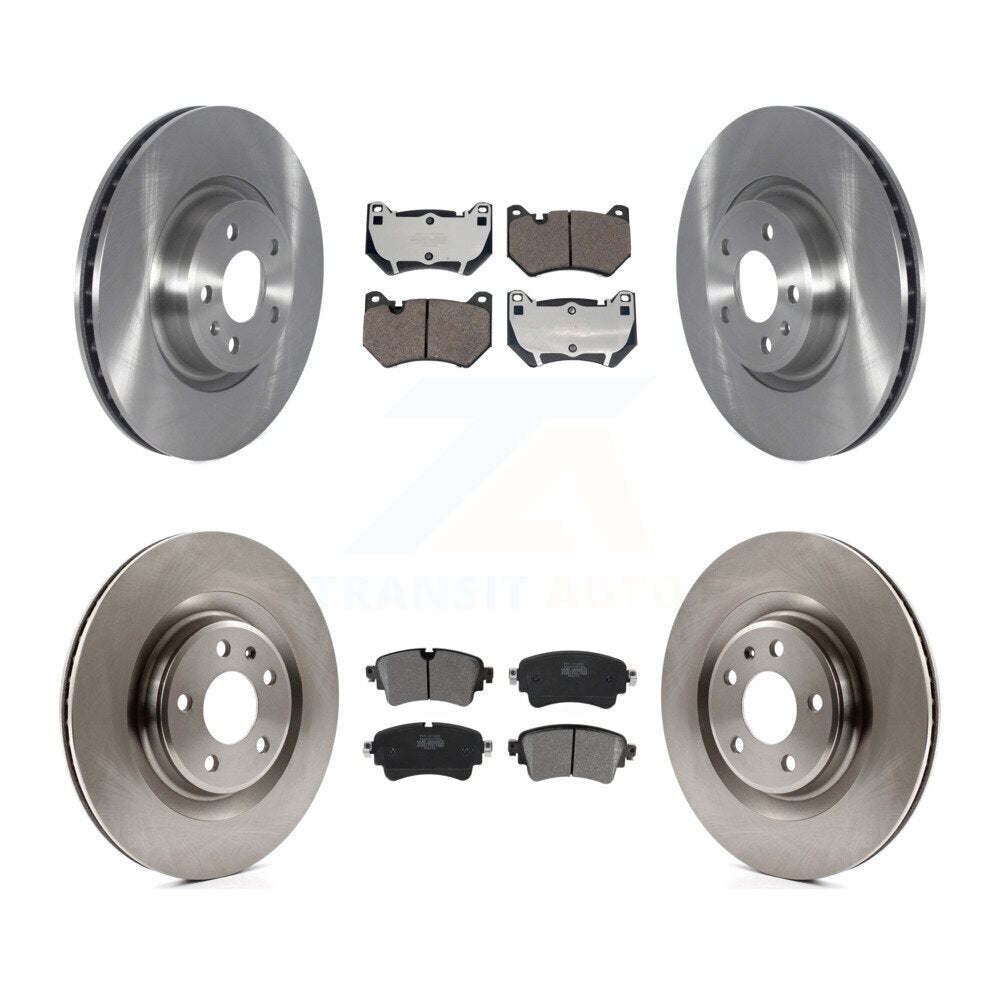 Brake Rotor Semi-Metallic Pad Front Rear Kit For 18 Audi Q5 With Brembo Calipers