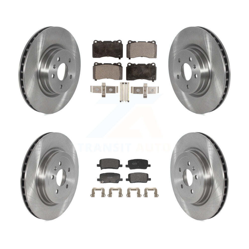 Disc Brake Rotors And Semi-Metallic Pads Front Rear Kit For 2017-2019 Tesla X S