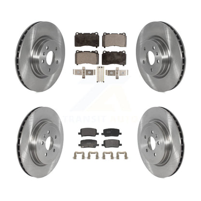 Disc Brake Rotors And Semi-Metallic Pads Front Rear Kit For 2017-2019 Tesla X S