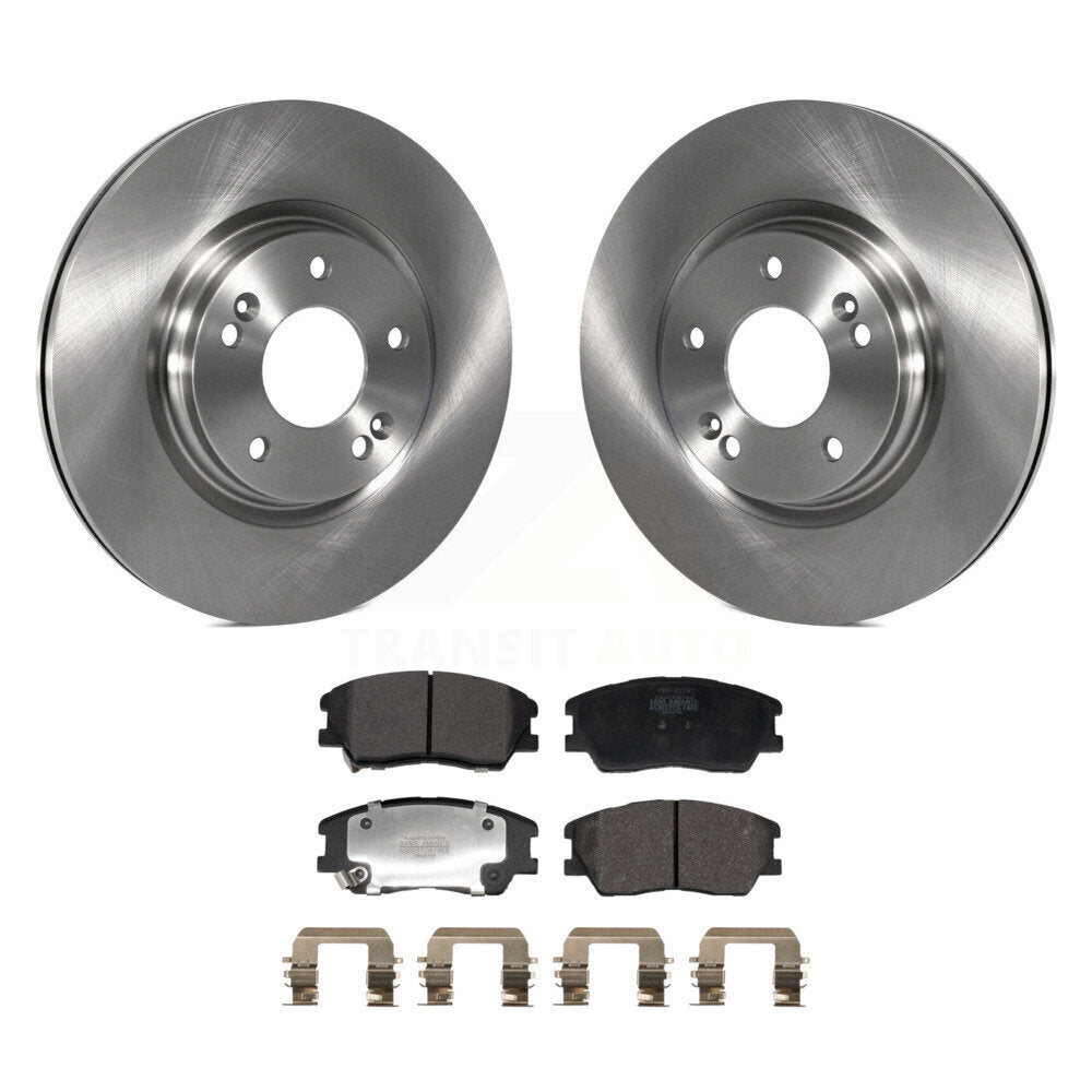 Disc Brake Rotors And Semi-Metallic Pads Front Kit For Kia Soul EV