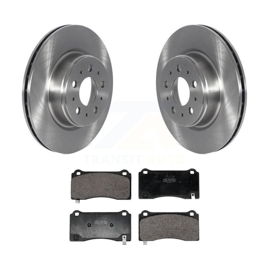 Brake Rotor & Semi-Metallic Pad Front Kit For Tesla 3 With Gray Painted Calipers
